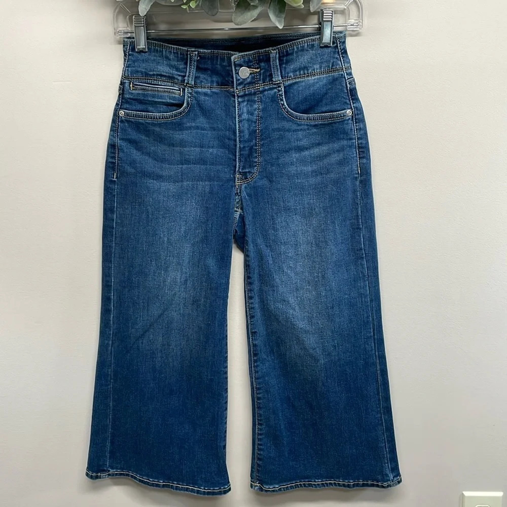 NWOT NYDJ Cool Embrace Wide Leg Denim Crop Jeans Serendipity 00P